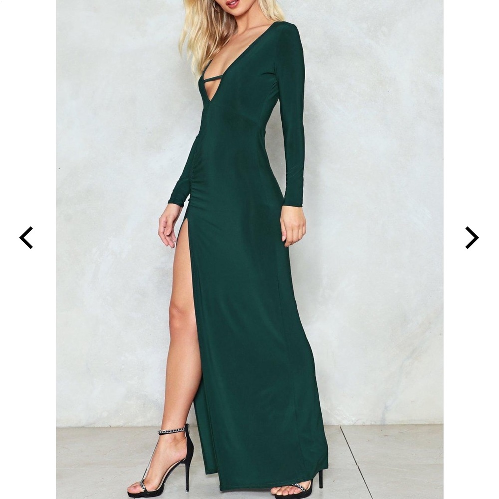 Nasty Gal Green Goddess Gown